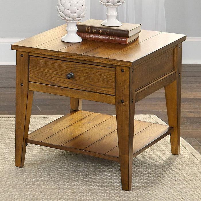 Liberty Furniture Lake House End Table in Oak