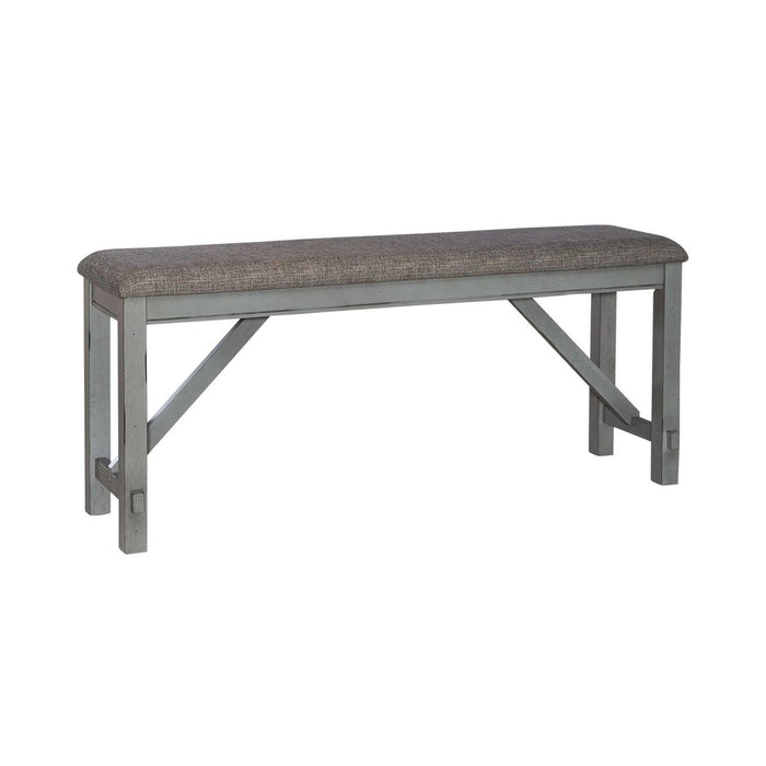 Liberty Furniture Newport Counter Height Dining Bench in Smokey Grey image