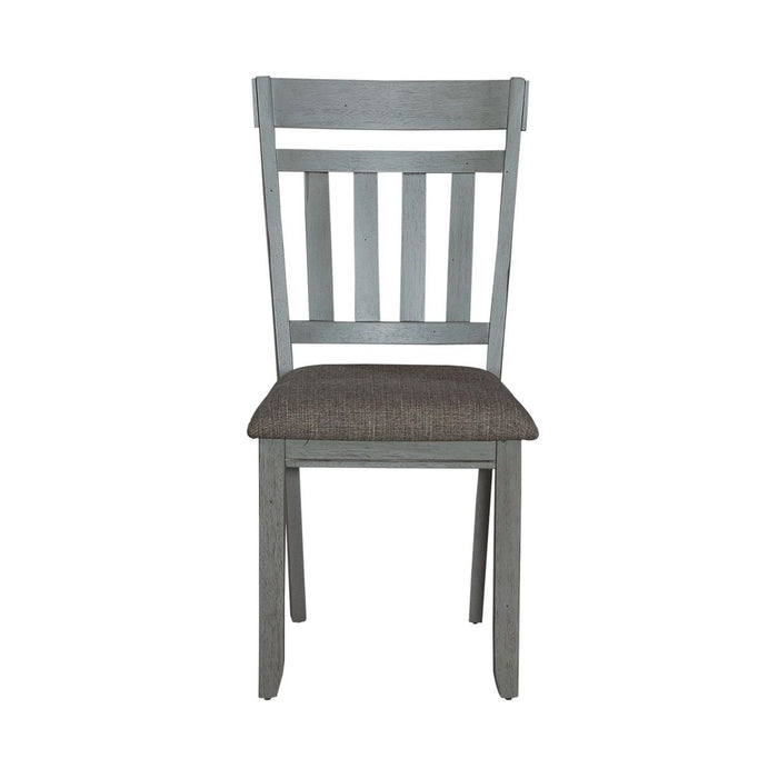 Liberty Furniture Newport Splat Back Side Chair (Set of 2) in Smokey Grey
