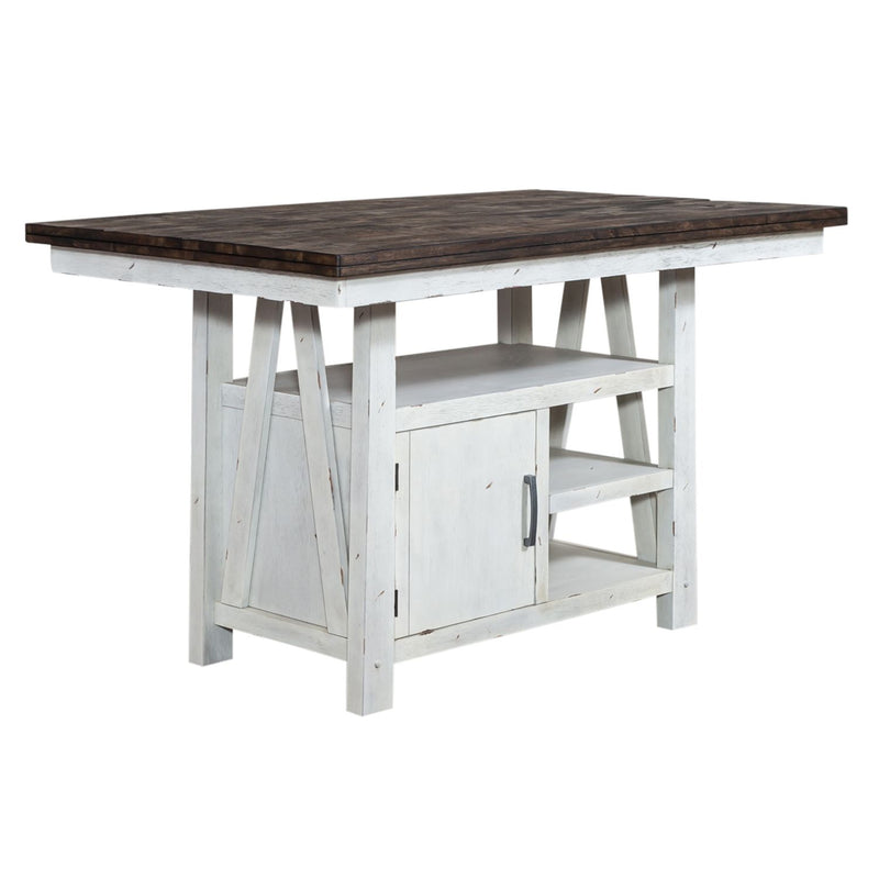 Farmhouse Gathering Table in White/Oak