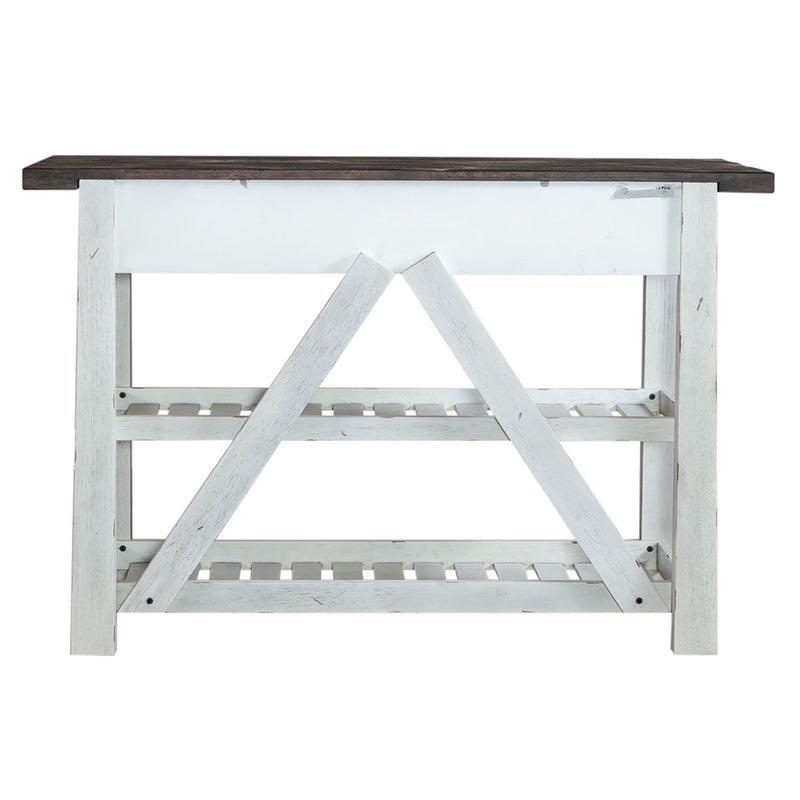 Farmhouse Server in White/Oak