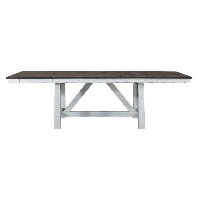 Farmhouse Trestle Table in White