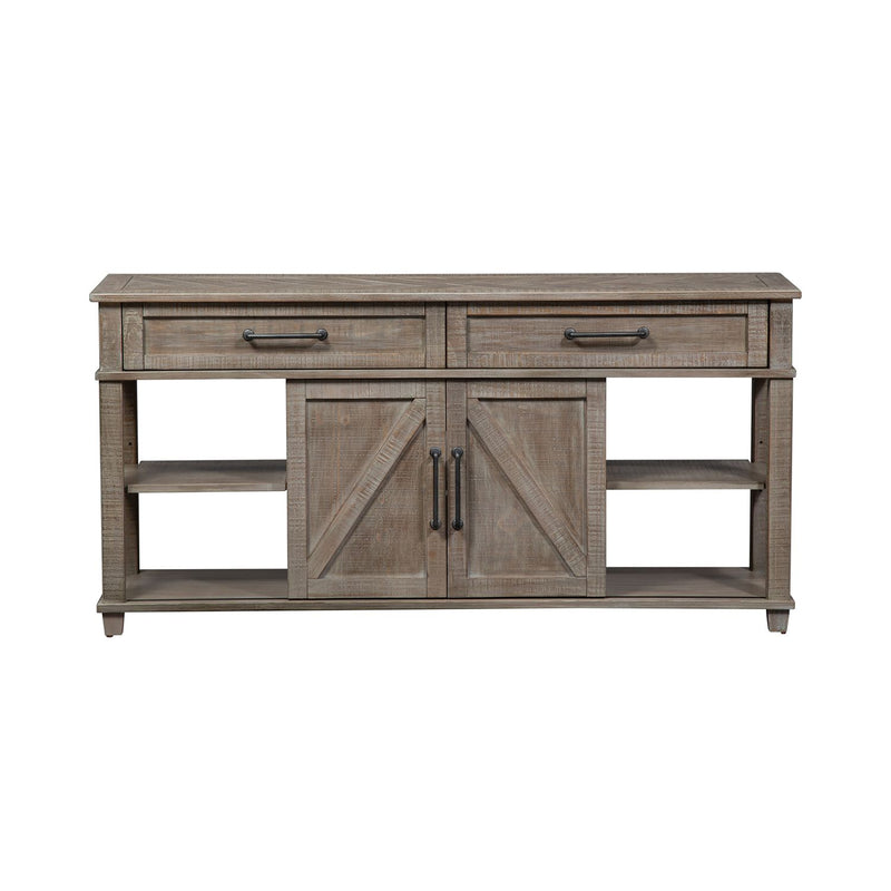 Parkland Falls Sofa Table in Weathered Taupe