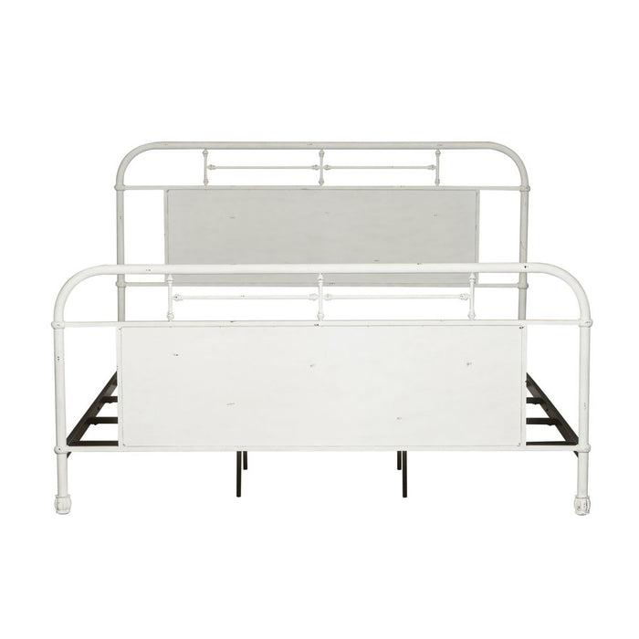 Liberty Furniture Vintage Series King Metal Bed in Antique White