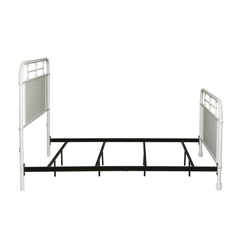Vintage Series Queen Metal Bed in Antique White