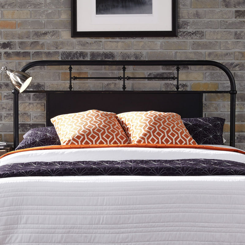 Vintage Series King Metal Bed in Black