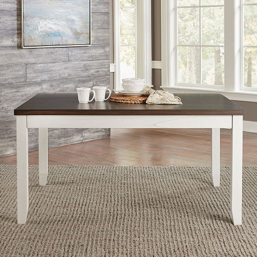 Liberty Furniture Brook Bay Rectangular Leg Table in Textured White 182-CD-RLS