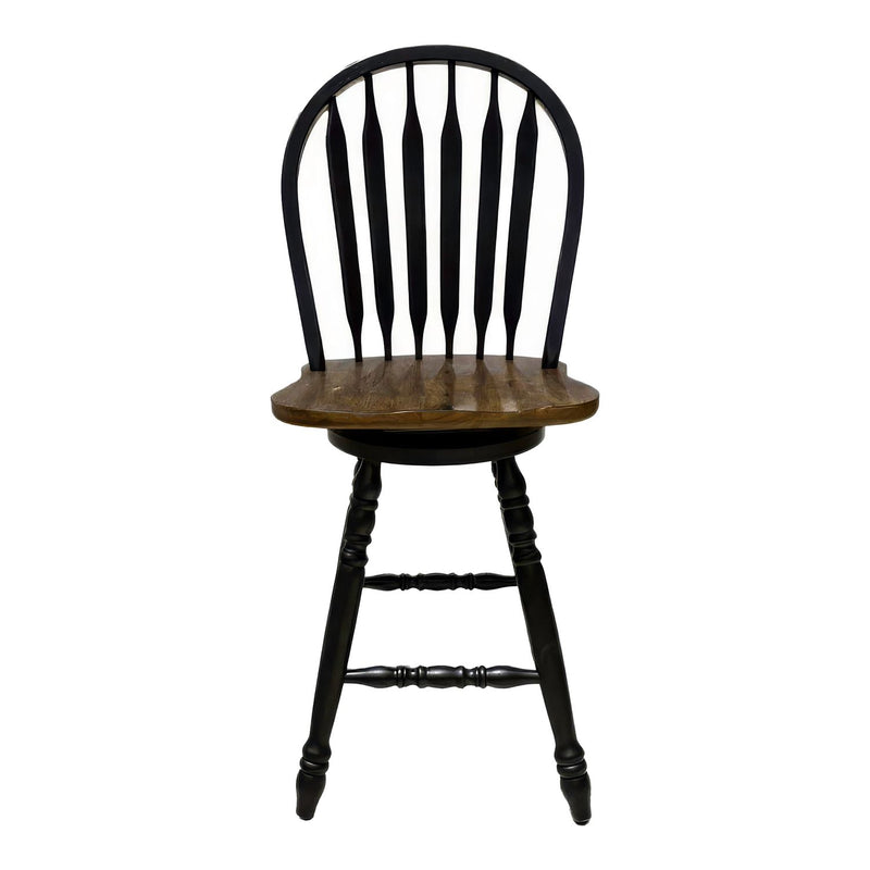 Carolina Crossing Windsor Swivel Counter Chair - Black