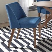 Liberty Furniture Space Saver Nido Chair (Blue) in Satin Walnut (Set of 2) image
