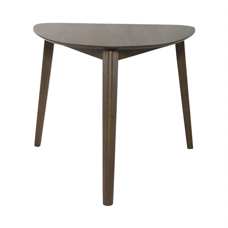 Space Saver Triangle Table in Satin Walnut