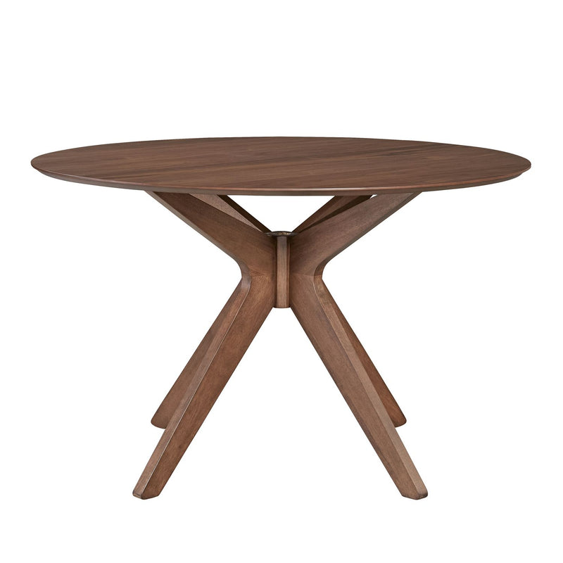 Space Saver Round Pedestal Table in Satin Walnut