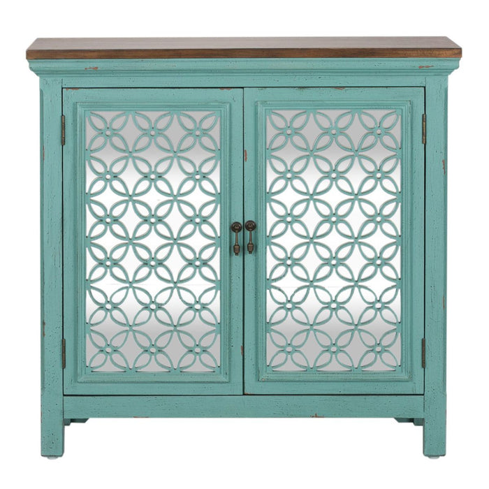 Liberty Furniture Kensington 2 Door Accent Cabinet in Turquoise image