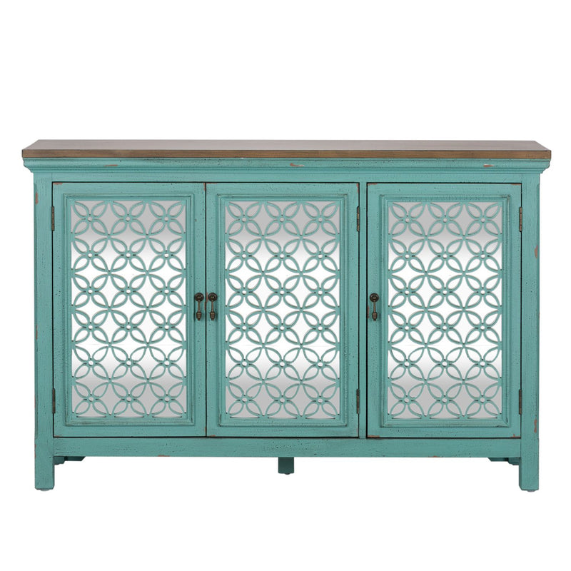 Kensington 3 Door Accent Cabinet in Turquoise