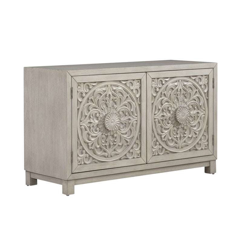 Sundance 2 Door Accent Cabinet in Antique Linen