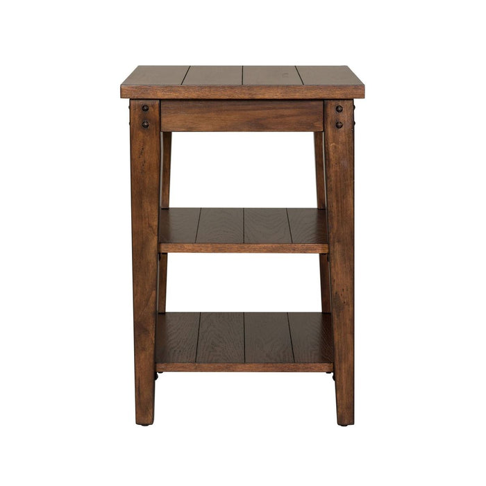 Liberty Furniture Lake House Tiered Table in Rustic Brown Oak image