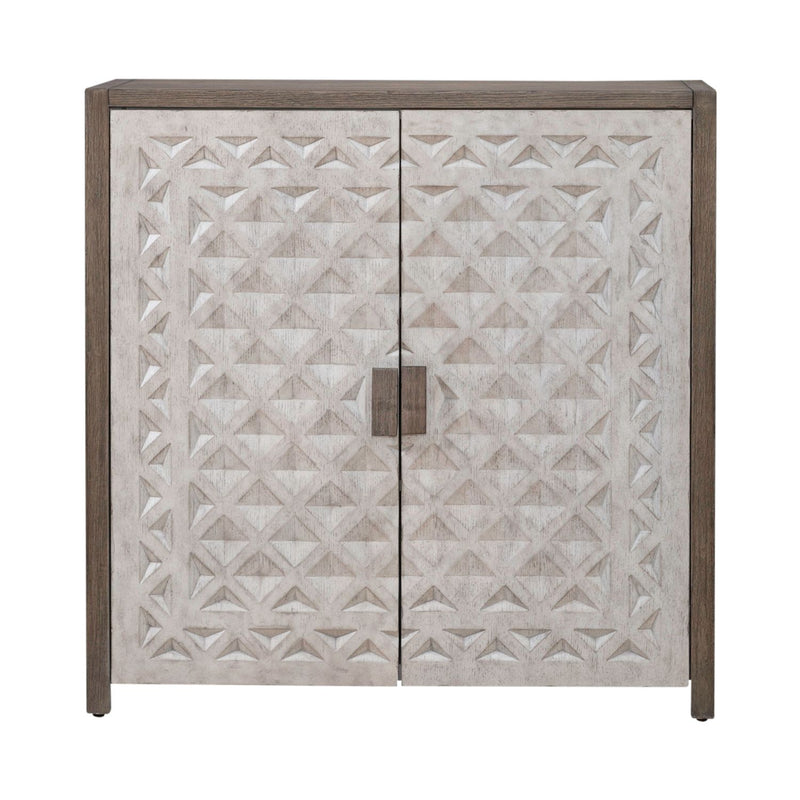 Chatfield Accent Console in Antique White with Tobacco Top EST SHIP TIME APPX 4 WEEKS