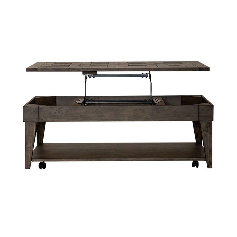 Arrowcreek Lift Top Cocktail Table in Weathered Stone