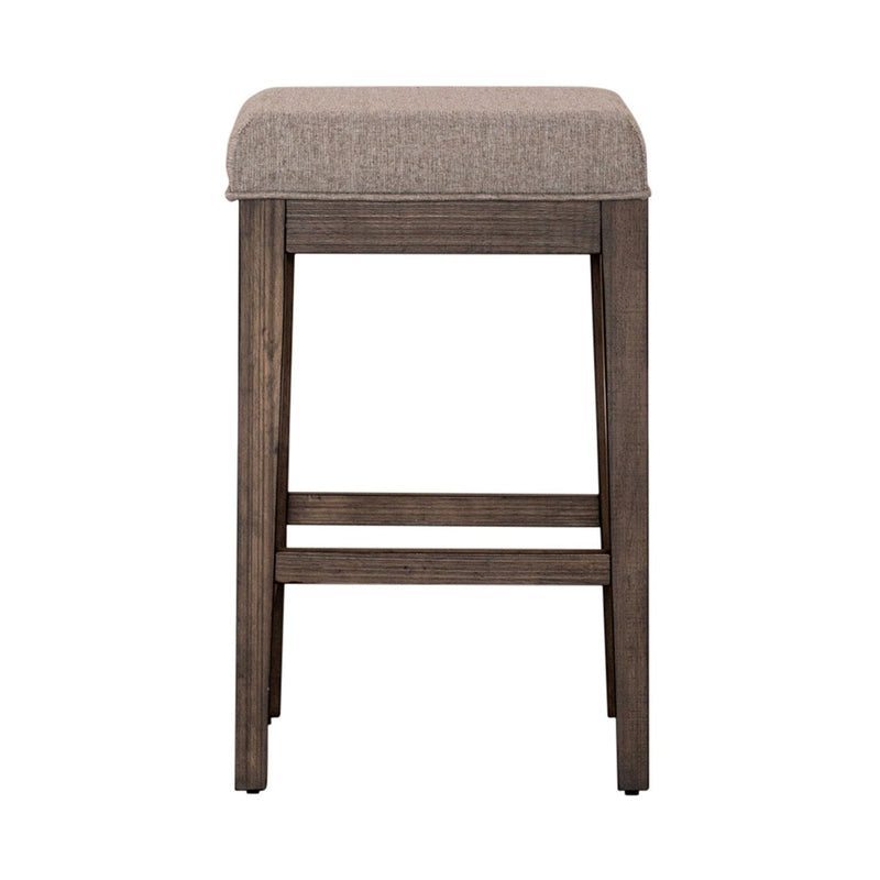 Arrowcreek Upholstered Console Stool in Weathered Stone