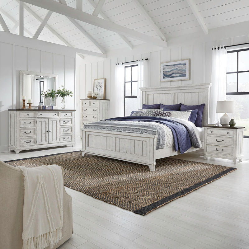 River Place Queen Panel Bed, Dresser & Mirror, Chest, Night Stand image