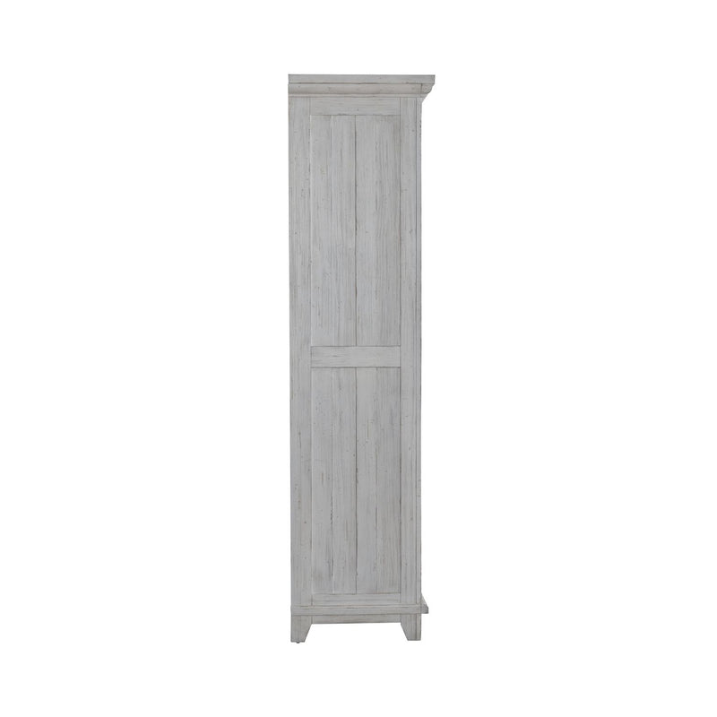 River Place Armoire in Riverstone White and Tobacco