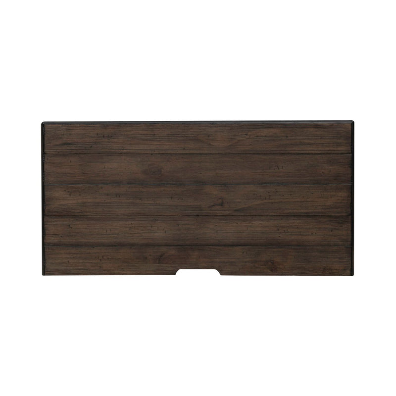 River Place Bedside Chest with Charging Station in Riverstone White and Tobacco