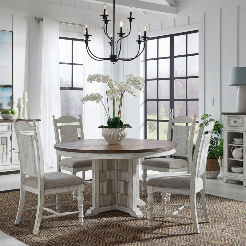 River Place 5 Piece Pedestal Table Set image
