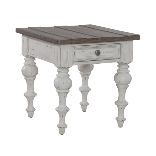 Liberty Furniture River Place End Table in Riverstone White & Tobacco image