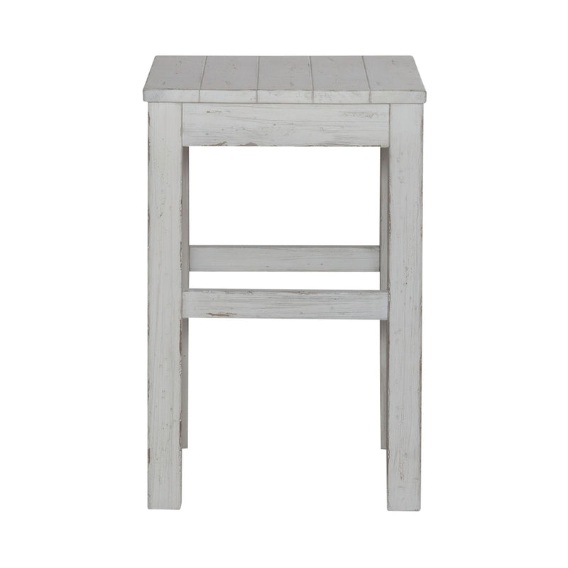 River Place Console Stool in Riverstone White & Tobacco