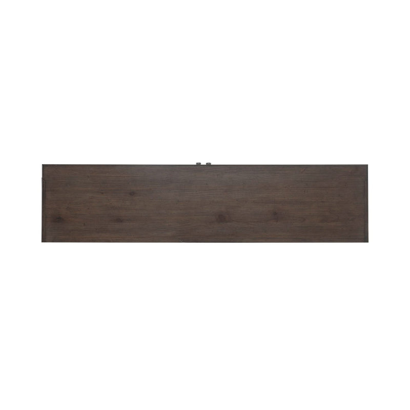 River Place Entertainment Console in Riverstone White/Tobacco