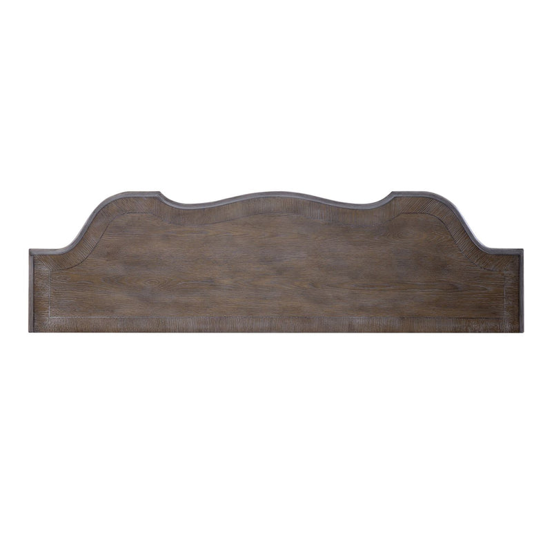 Magnolia Manor 56 Inch Hall Console Table in Antique White Base w/ Weathered Bark Tops