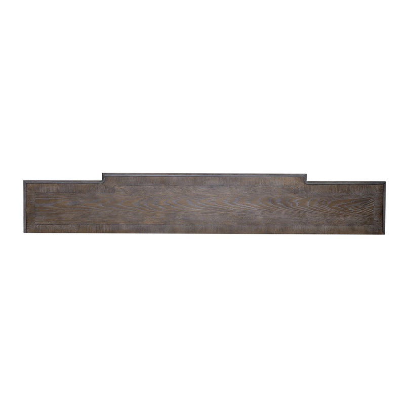 Magnolia Manor 72 Inch Hall Console Table in Antique White Base w/ Weathered Bark Tops