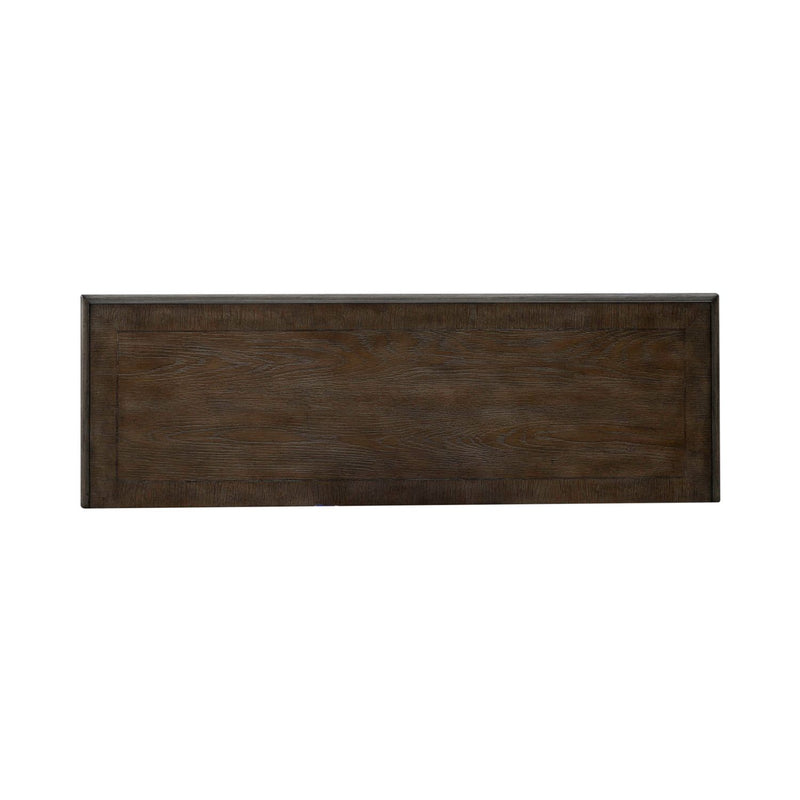 Magnolia Manor Hall Console in Antique White & Weathered Bark EST SHIP TIME APPX 4 WEEKS