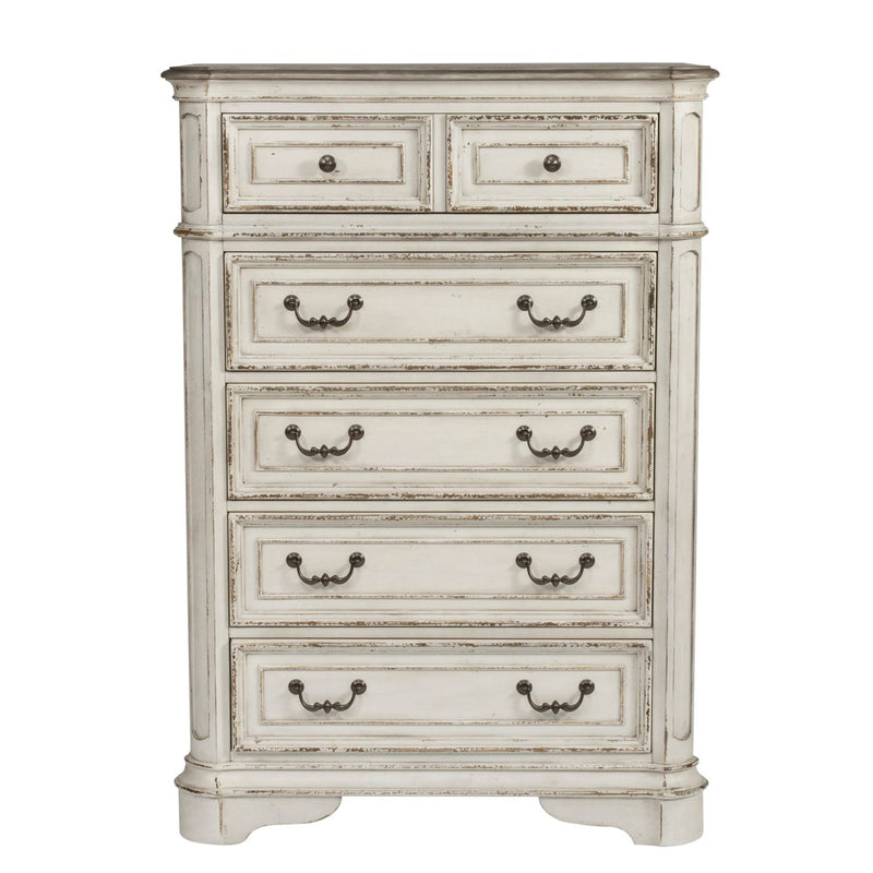 Magnolia Manor Queen Panel Bed, Dresser & Mirror, Chest