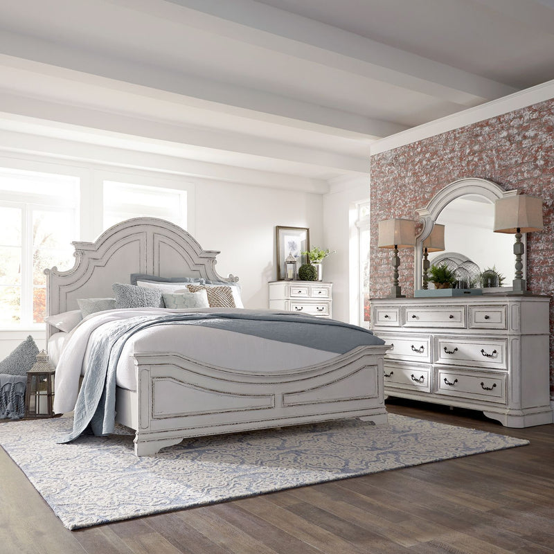 Magnolia Manor Queen Panel Bed, Dresser & Mirror, Chest image