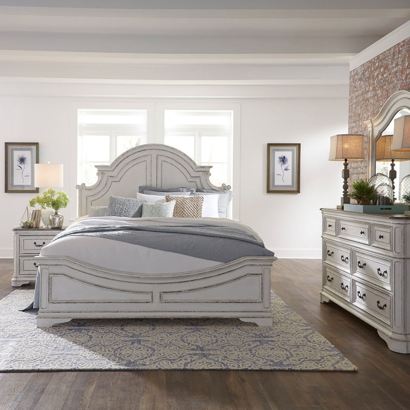 Magnolia Manor Queen Panel Bed, Dresser & Mirror, Night Stand image
