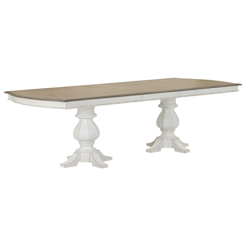 Magnolia Manor Double Pedestal Table Set