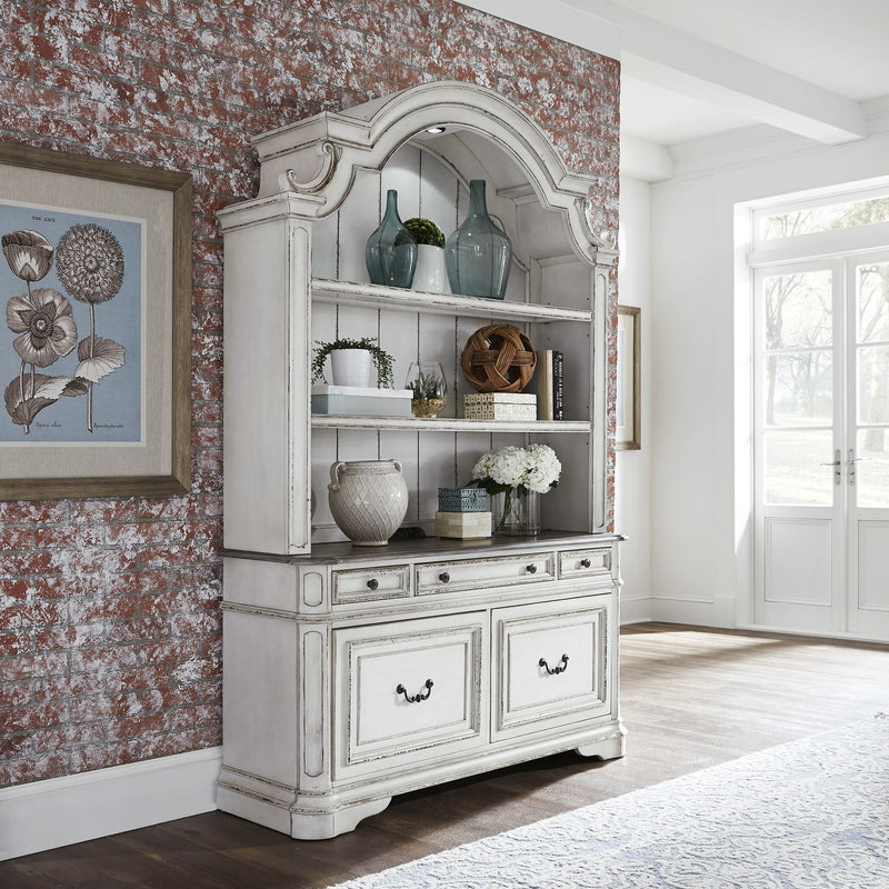 Magnolia Manor 3 Piece Desk & Hutch Set