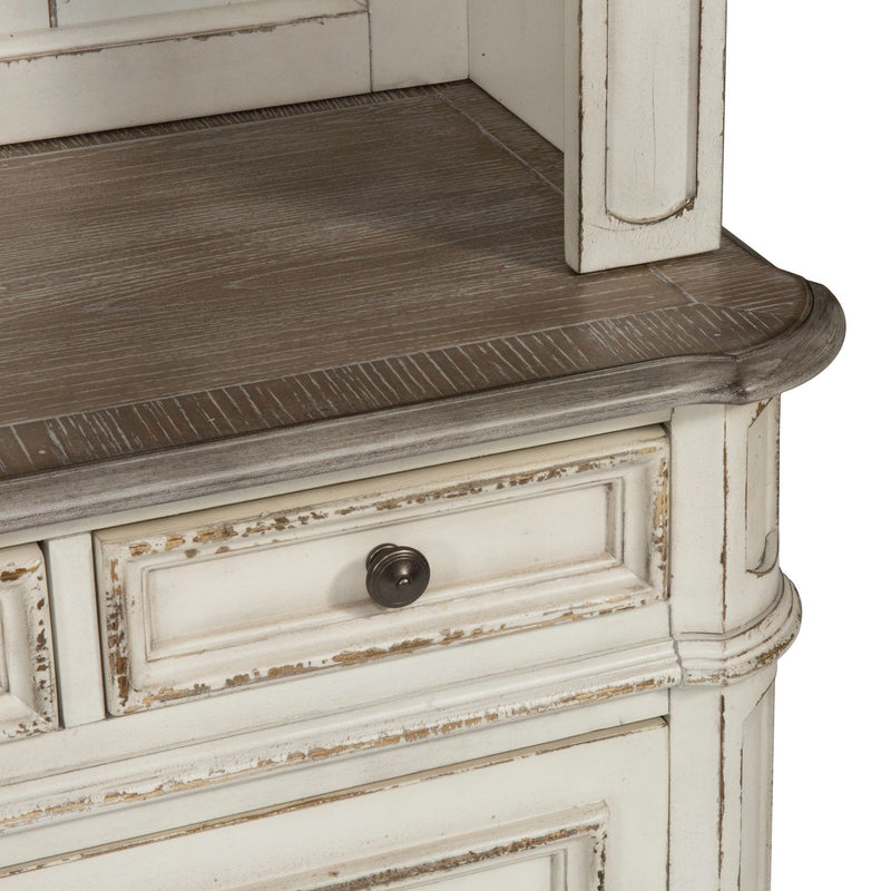 Magnolia Manor 3 Piece Desk & Hutch Set