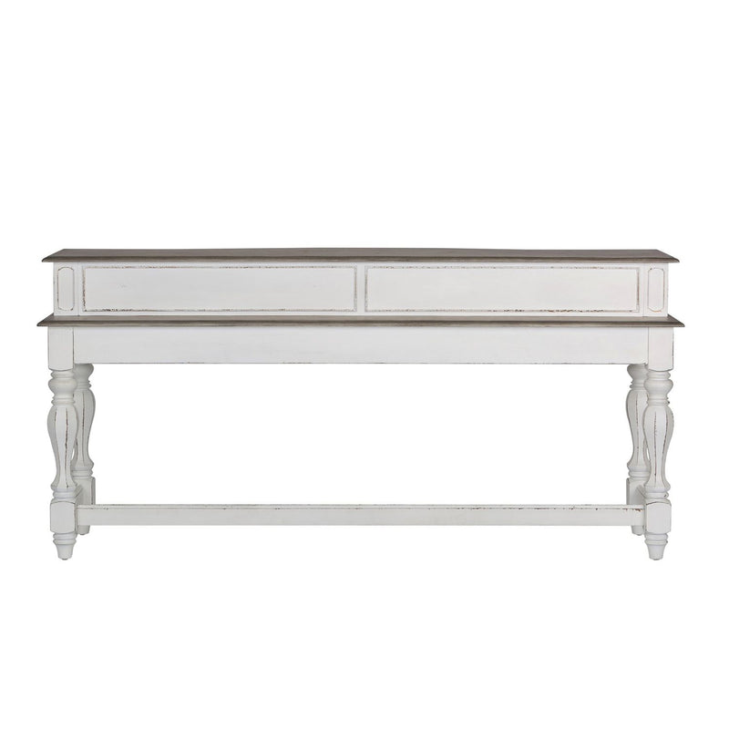 Magnolia Manor Console Bar Table in Antique White