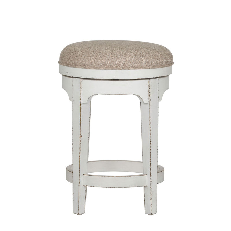 Magnolia Manor Console Swivel Stool in Antique White