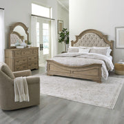 Magnolia Manor Queen Uph Bed, Dresser & Mirror image