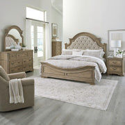 Magnolia Manor Queen Uph Bed, Dresser & Mirror, Chest, Night Stand image