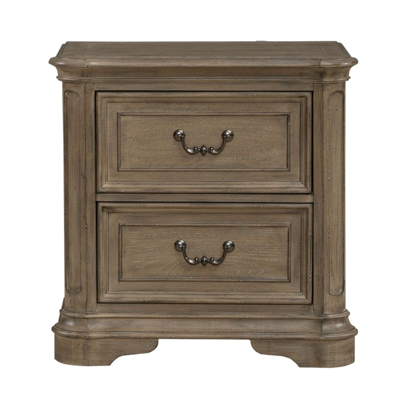 Magnolia Manor II 2 Drawer Nightstand in Weathered Bisque