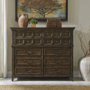 Paradise Valley 10 Drawer Chesser in Saddle Brown image