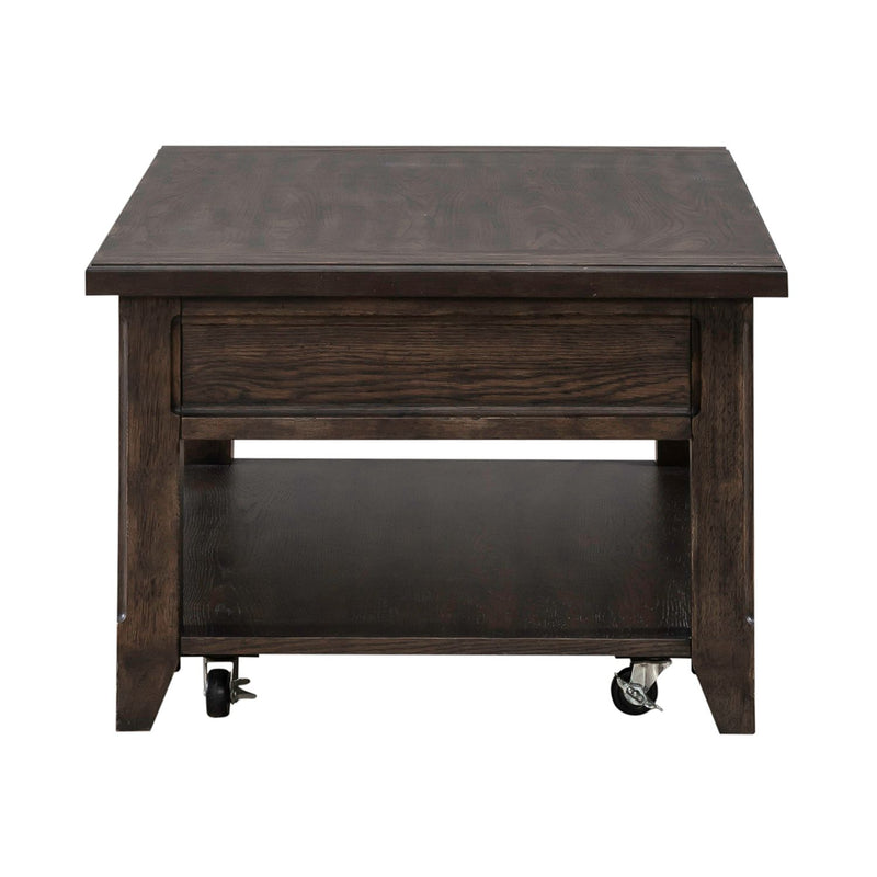 Paradise Valley Lift Top Cocktail Table in Saddle Brown