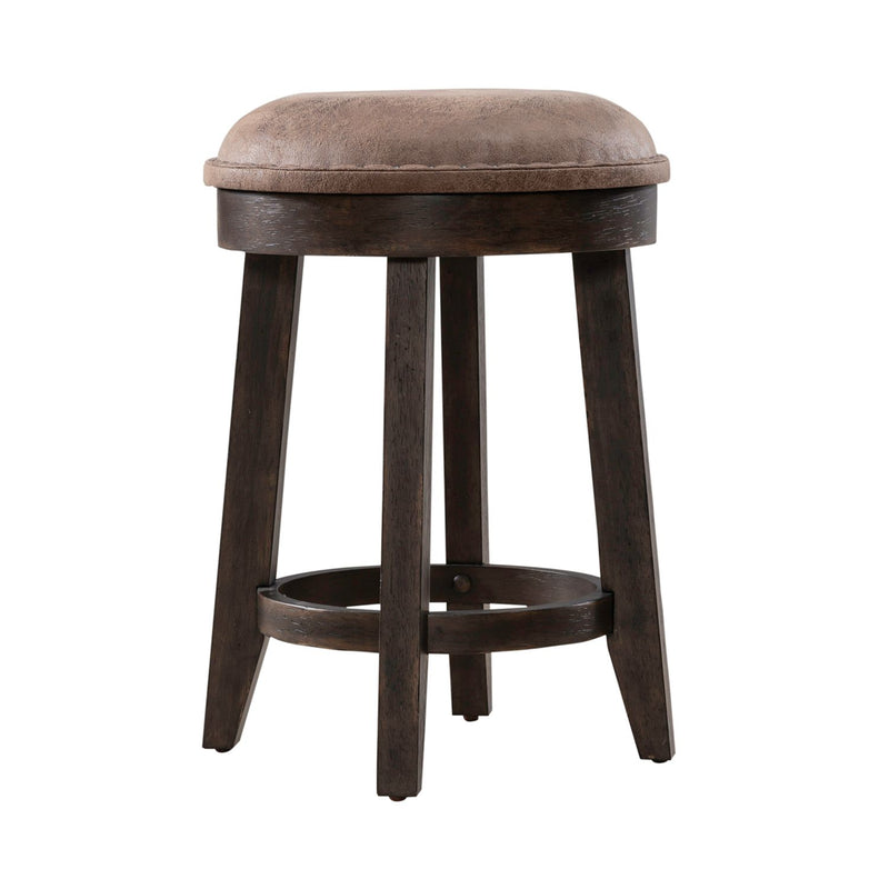 Paradise Valley Upholstered Console Stool (RTA) in Saddle Brown