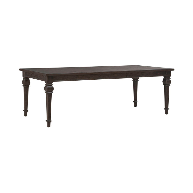 Paradise Valley Rectangular Leg Table in Saddle Brown