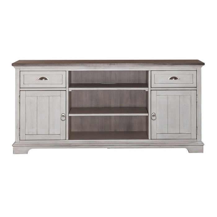 Liberty Furniture Ocean Isle 64 Inch Entertainment TV Stand in Antique White