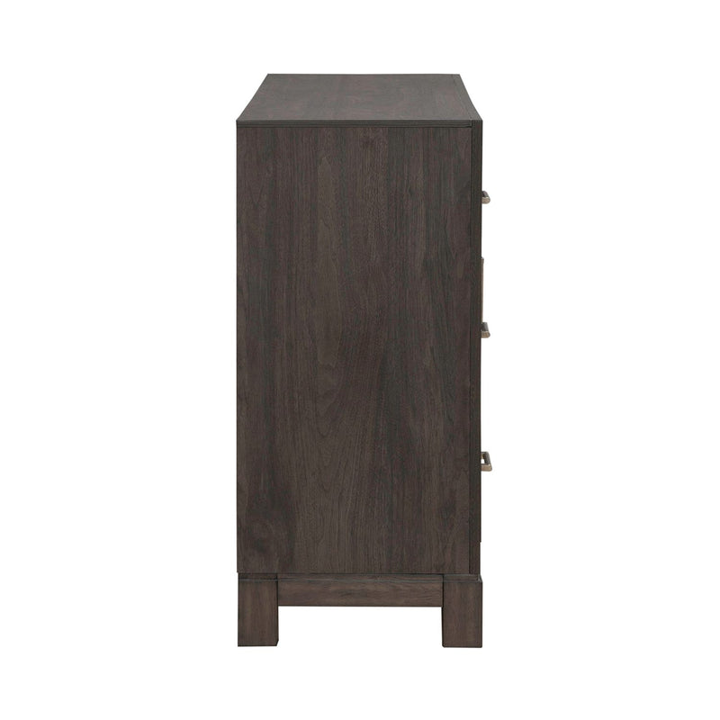 Modern Edge 2 Door 6 Drawer Dresser in Caffe