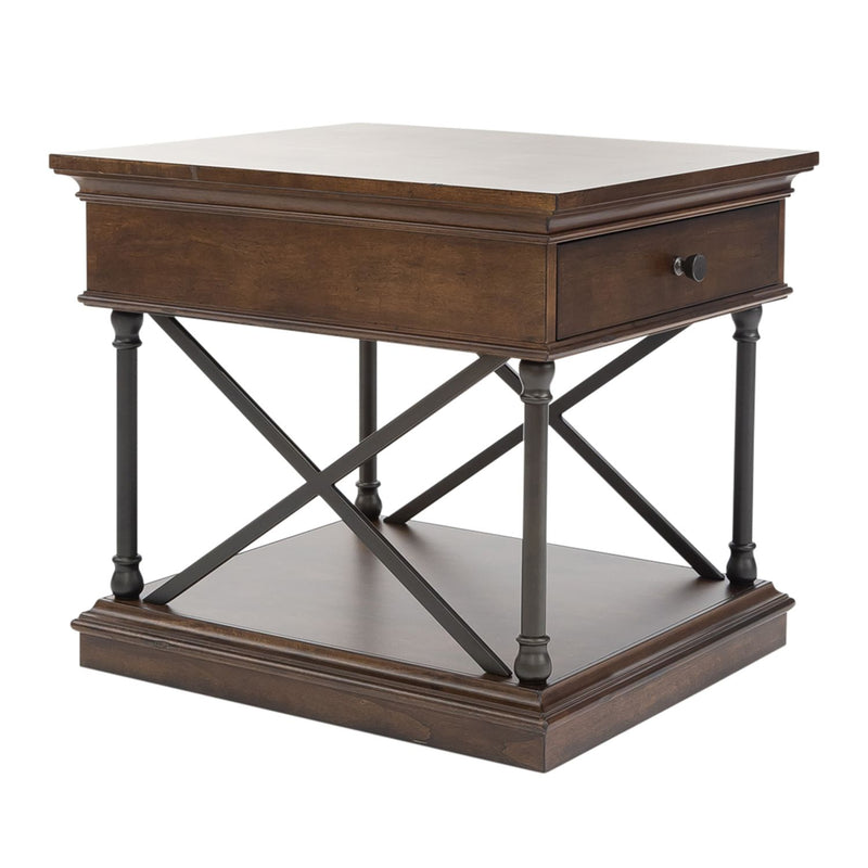 Tribeca End Table in Cordovian Brown